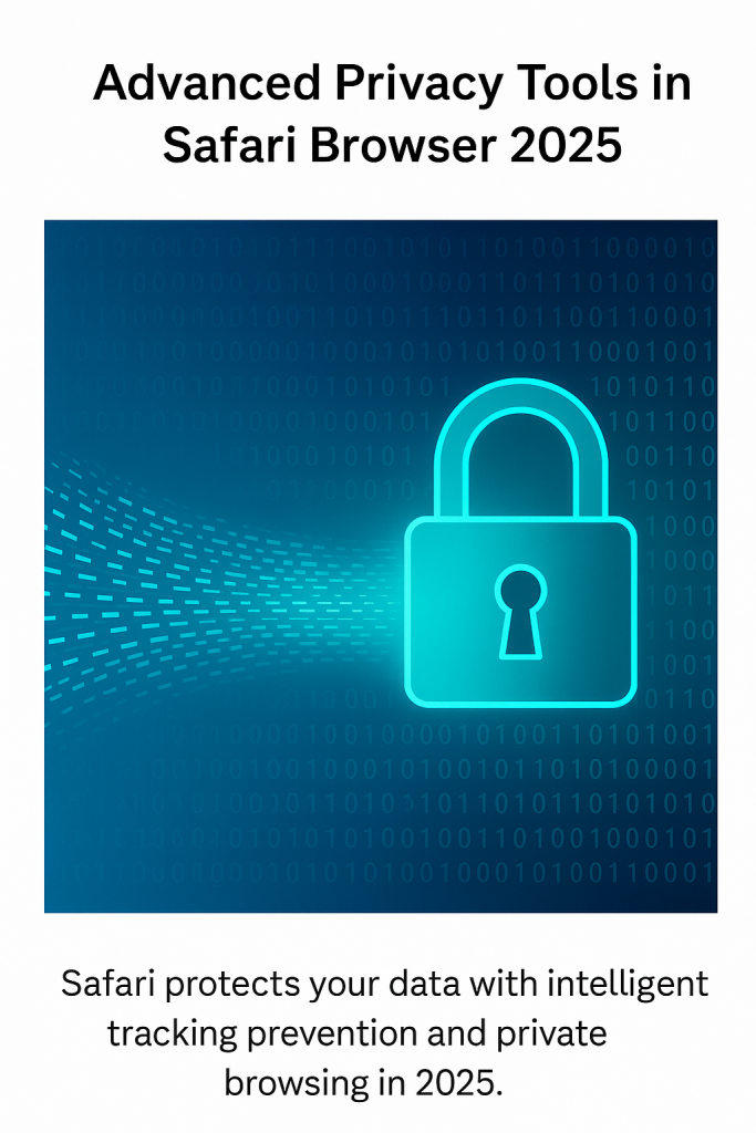 Safari Browser 2025 privacy and security settings illustration