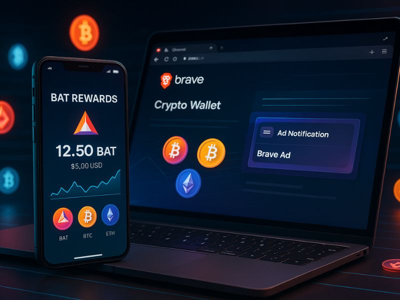 Brave Browser rewards system with cryptocurrency BAT token