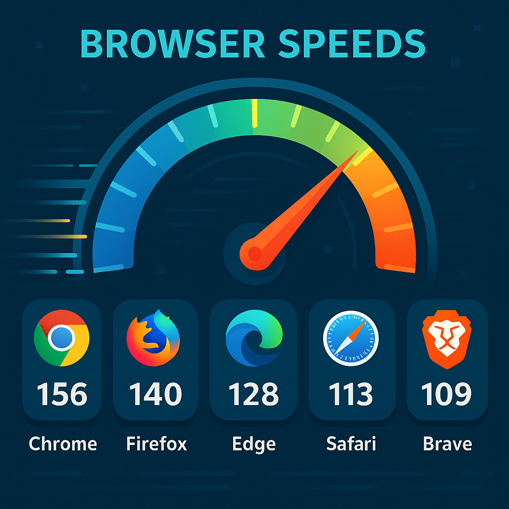 Web browser speed comparison for 2025