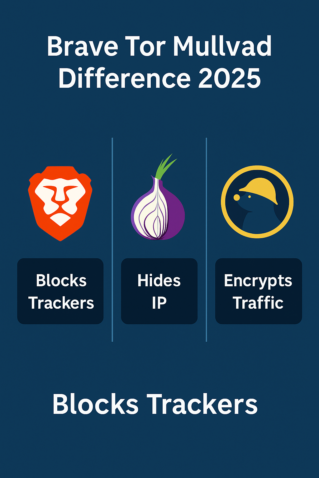 Brave Tor Mullvad Difference 2025 Overview Brave Tor Mullvad Difference 2025 showing privacy comparison between Tor mode and Mullvad VPN